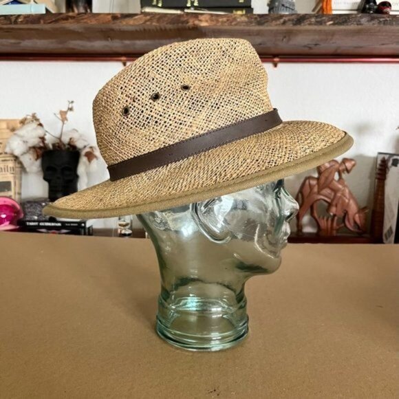 Pendleton Straw Rye Woven Fedora Sun Wide Brin Hat main image 8